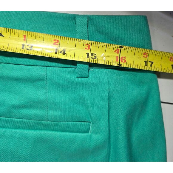 Talbots The Perfect Crop Womens 12P Teal Cotton Blend Pants capri green nwt - Picture 5 of 8